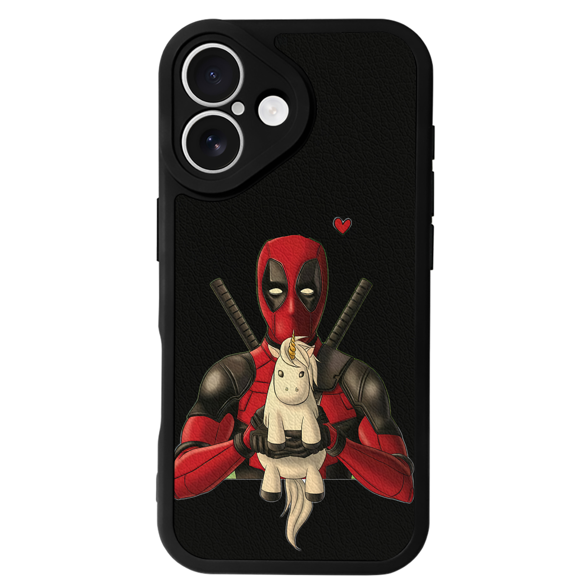（画像用） Deadpool デッドプール 【iPhone 16シリーズ対応】シリコンスマホケース（レザー調） 材質：シリコン